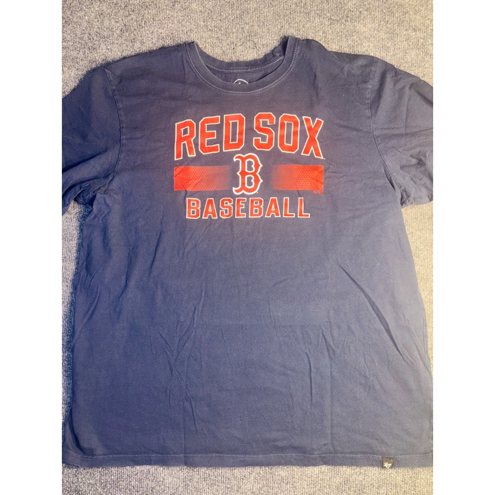 Boston‎ Red Sox '47 T-Shirt Baseball Men XL Blue Cotton Fenway Faithful Pullover